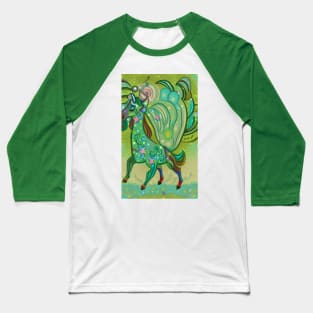 Space Dust Llama Unicorn Baseball T-Shirt